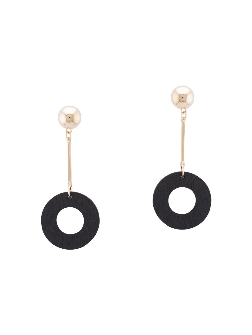 yellow metal drop earrings - 14792258 - Zoom Image - 0