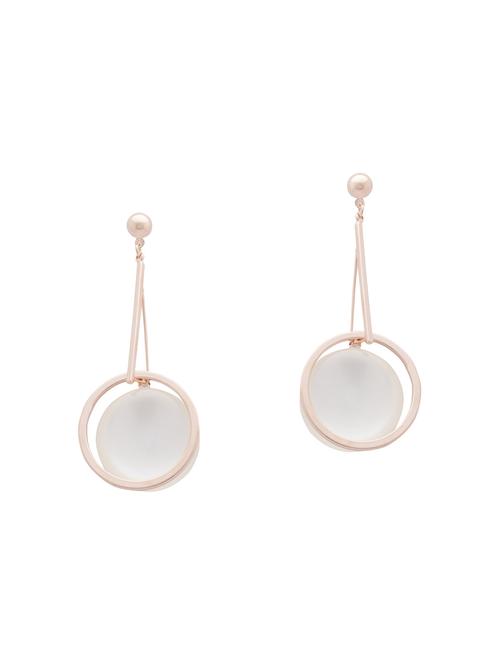 pink metal drop earrings - 14792262 -  Standard Image - 0