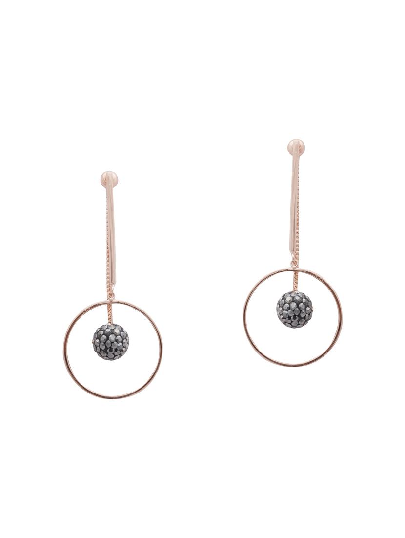yellow metal drop earrings - 14792263 -  Zoom Image - 0