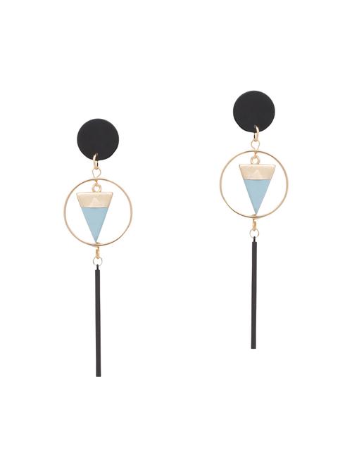 yellow metal drop earrings - 14792269 -  Standard Image - 0