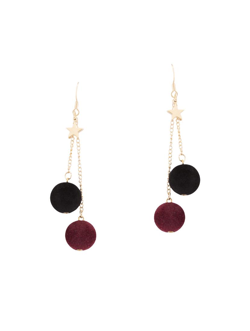 yellow metal drop earrings - 14792271 -  Zoom Image - 0