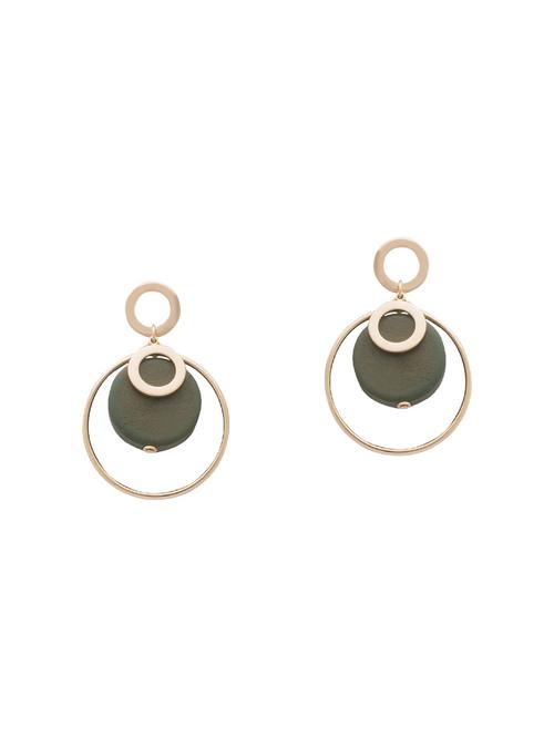 yellow metal drop earrings - 14792274 - Standard Image - 0