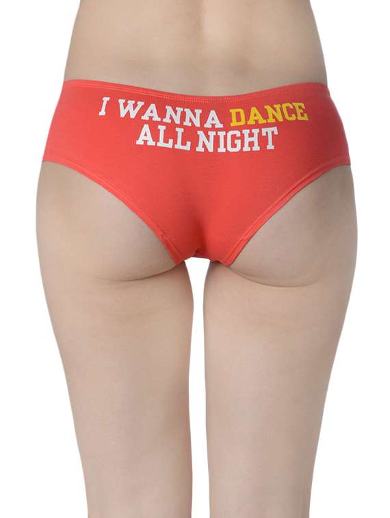 orange graphic printed panty - 14796103 -  Standard Image - 1