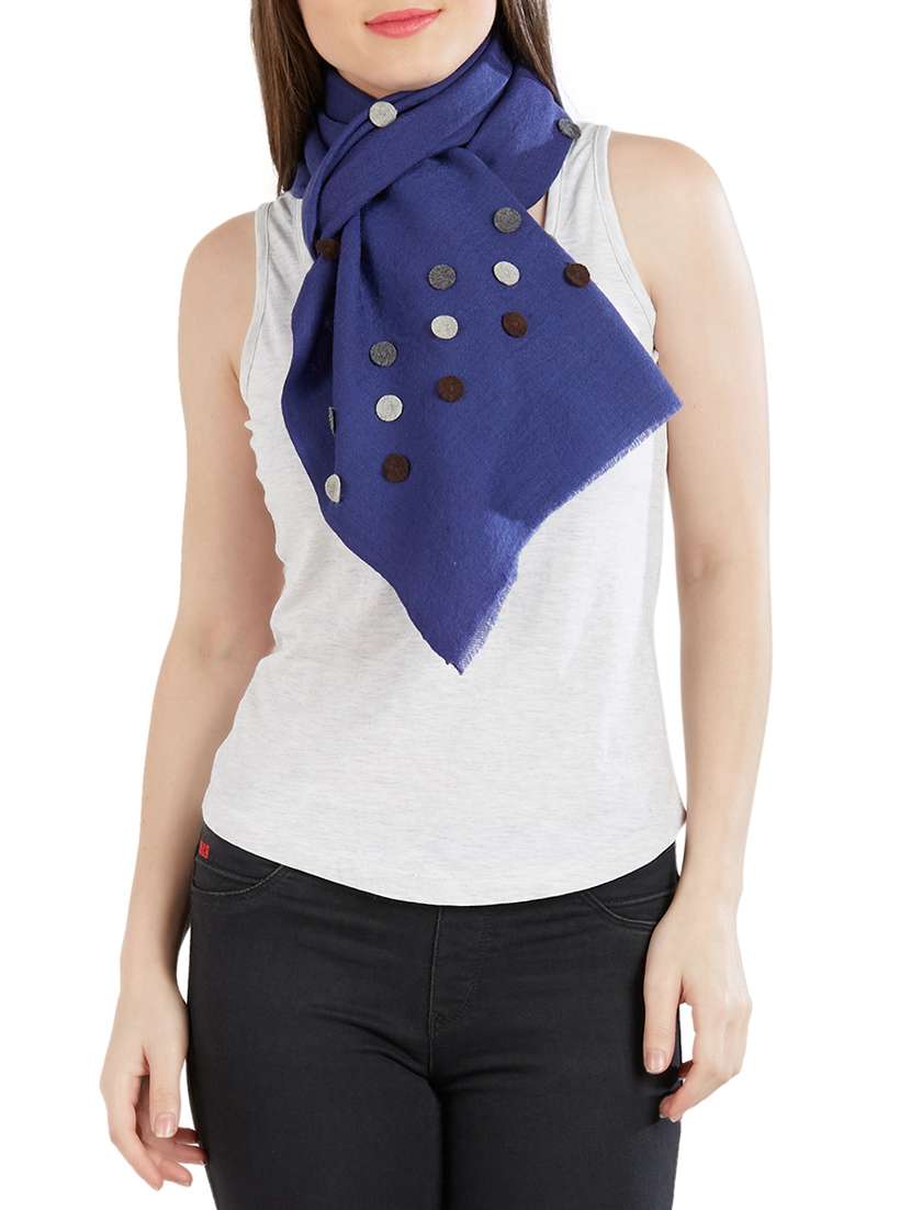 blue woolen stole