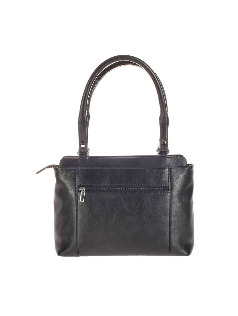 black  leatherette  regular handbag - 14797473 -  Standard Image - 1