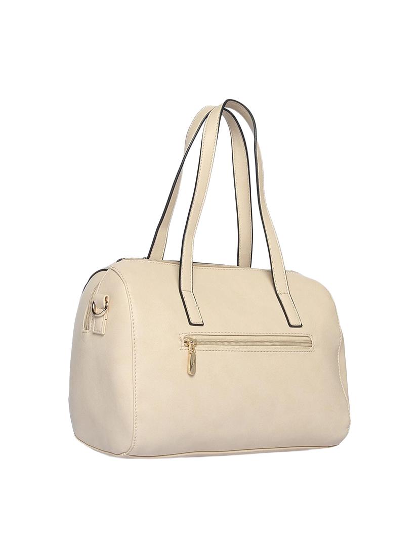 cream leatherette duffel handbag - 14797746 -  Standard Image - 1