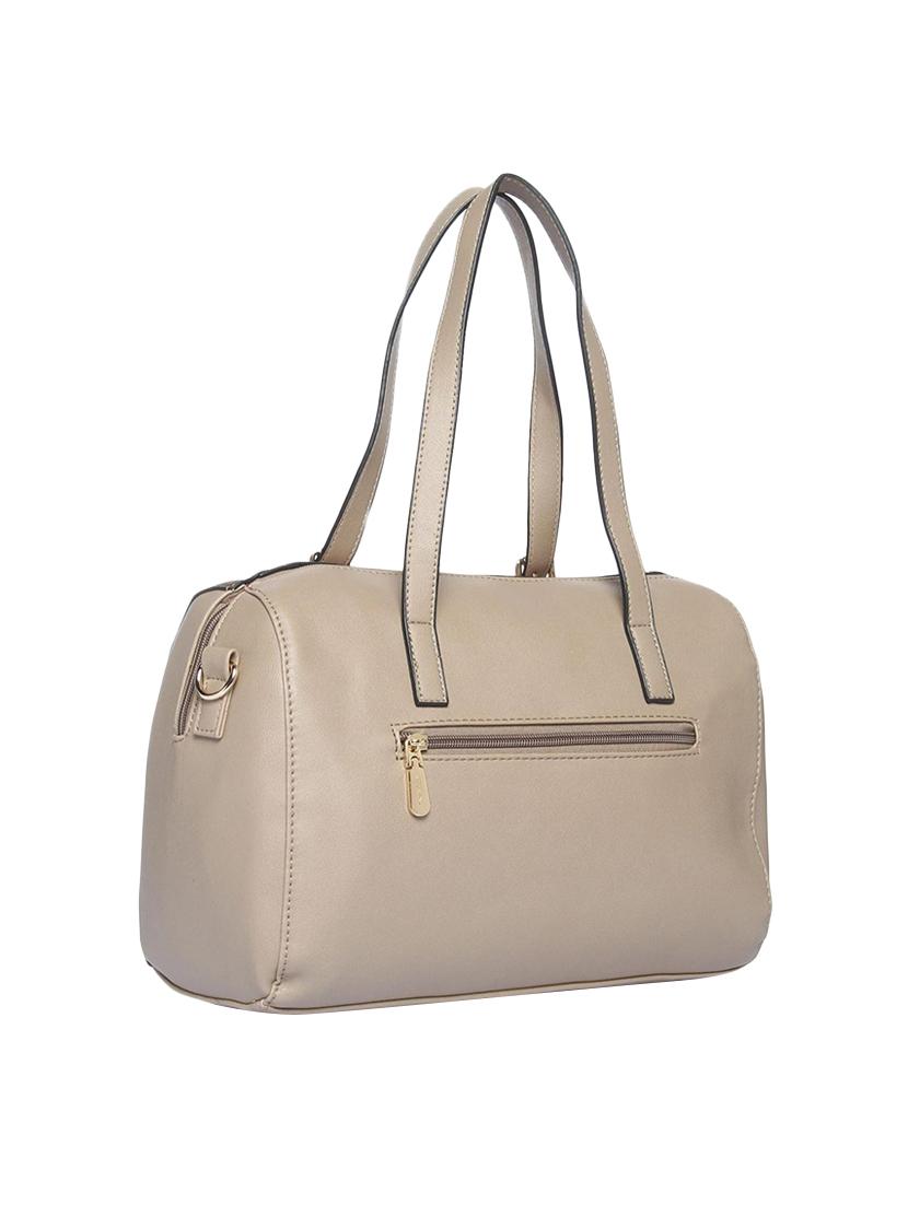 grey leatherette duffel handbag - 14797747 -  Standard Image - 1