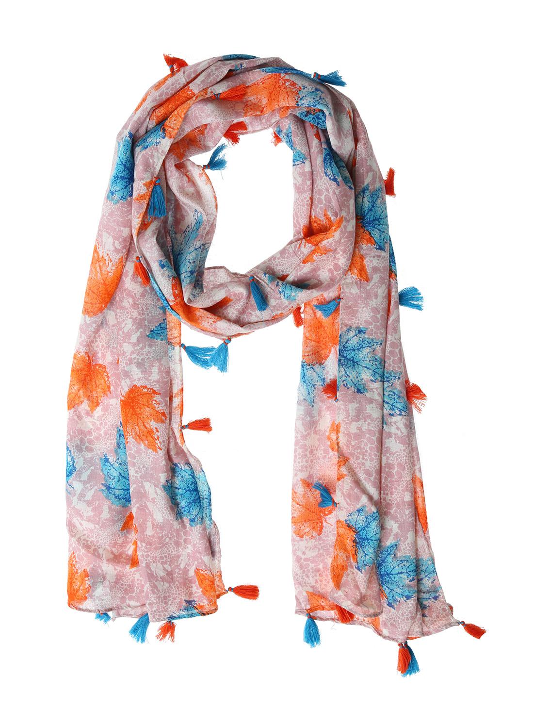 orange viscose scarf
