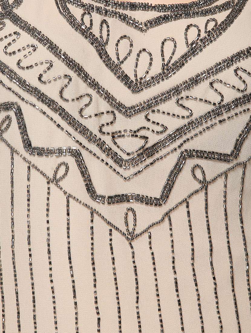 beige embellished shift dress - 14800894 -  Standard Image - 4