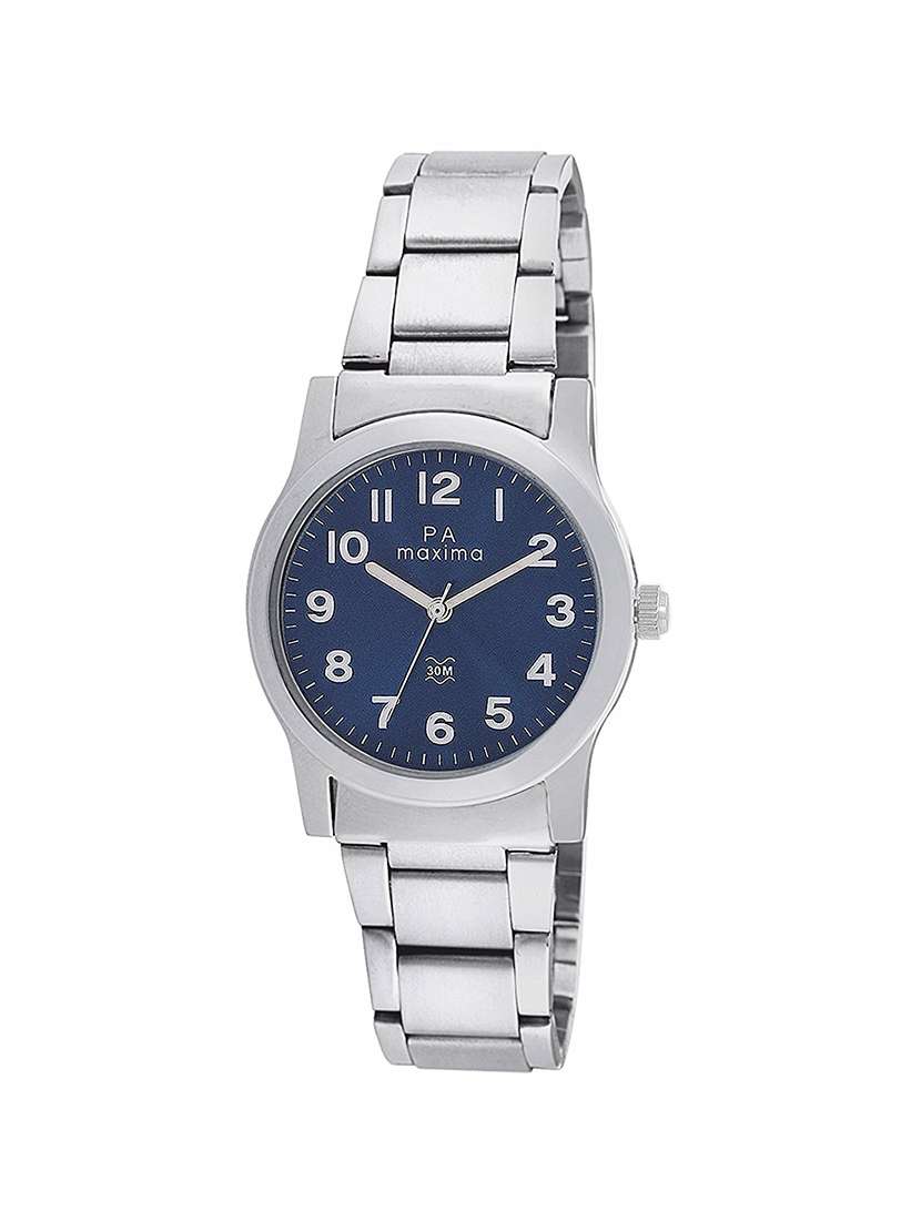 maxima blue dial watch  for women  - o-46660cmli