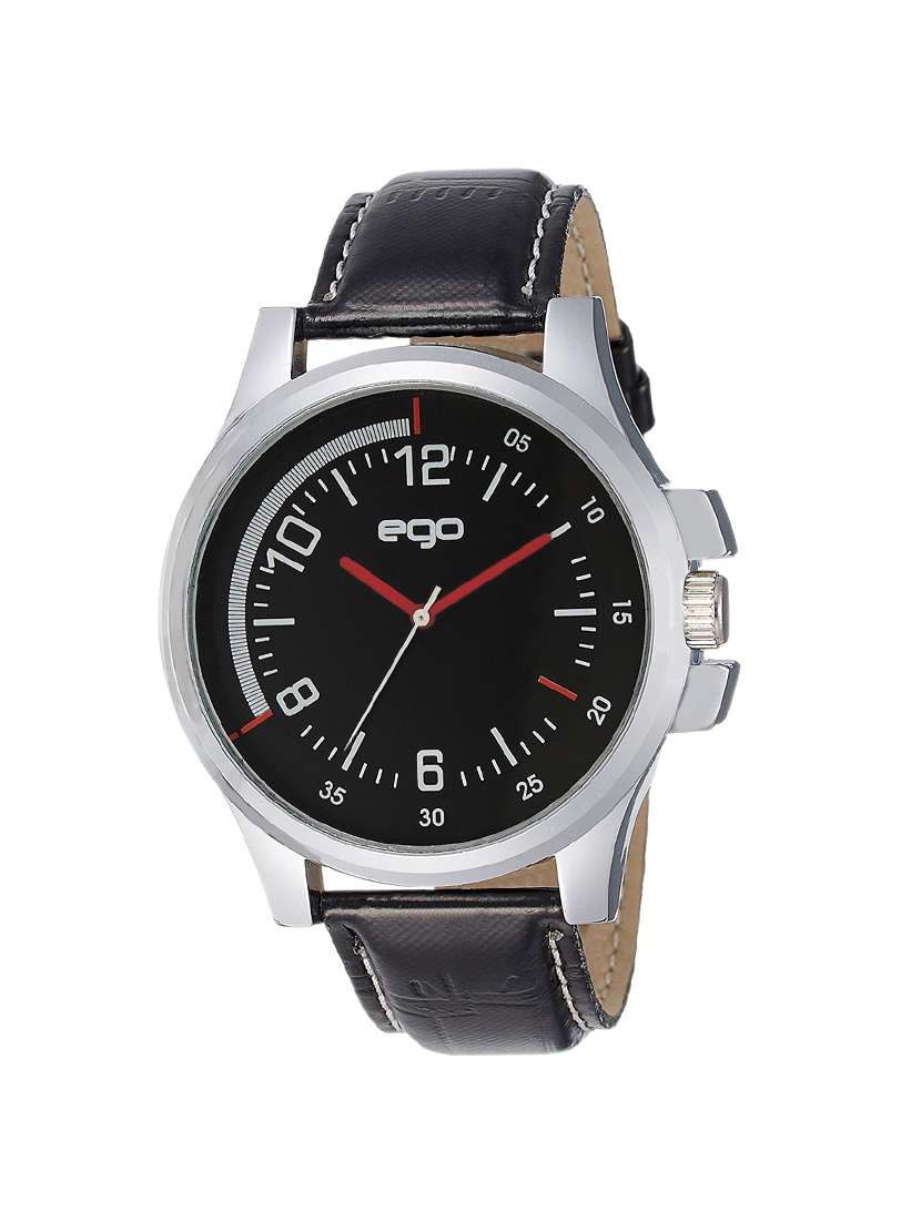 ego by maxima black dial watch  for men  - e-01025lagc