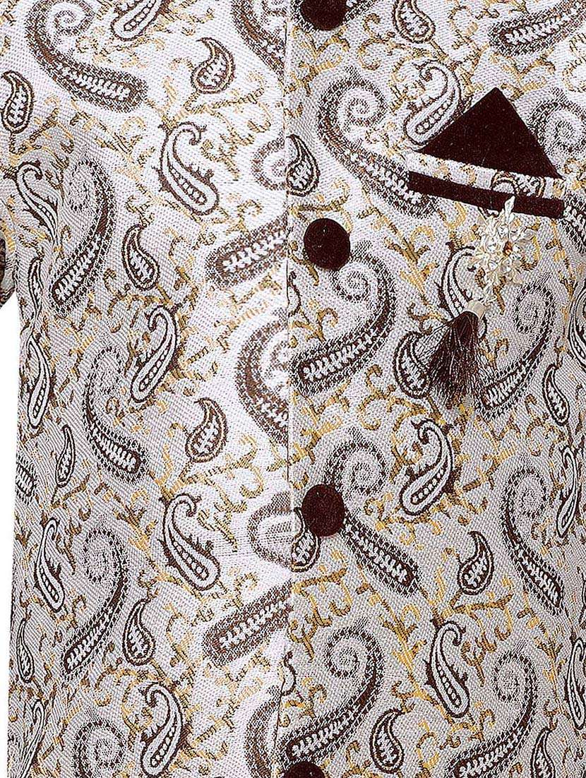 brown jute kurta set - 14808683 - Standard Image - 4