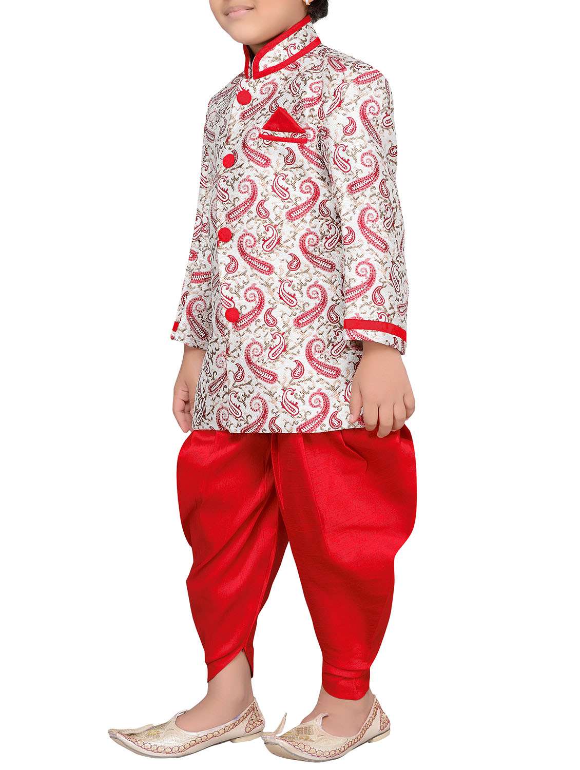 red jute kurta set - 14808684 - Standard Image - 1