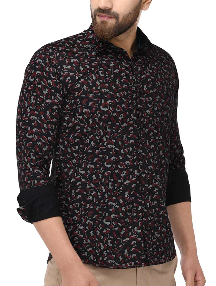 red cotton casual shirt - 14808786 -  Standard Image - 1
