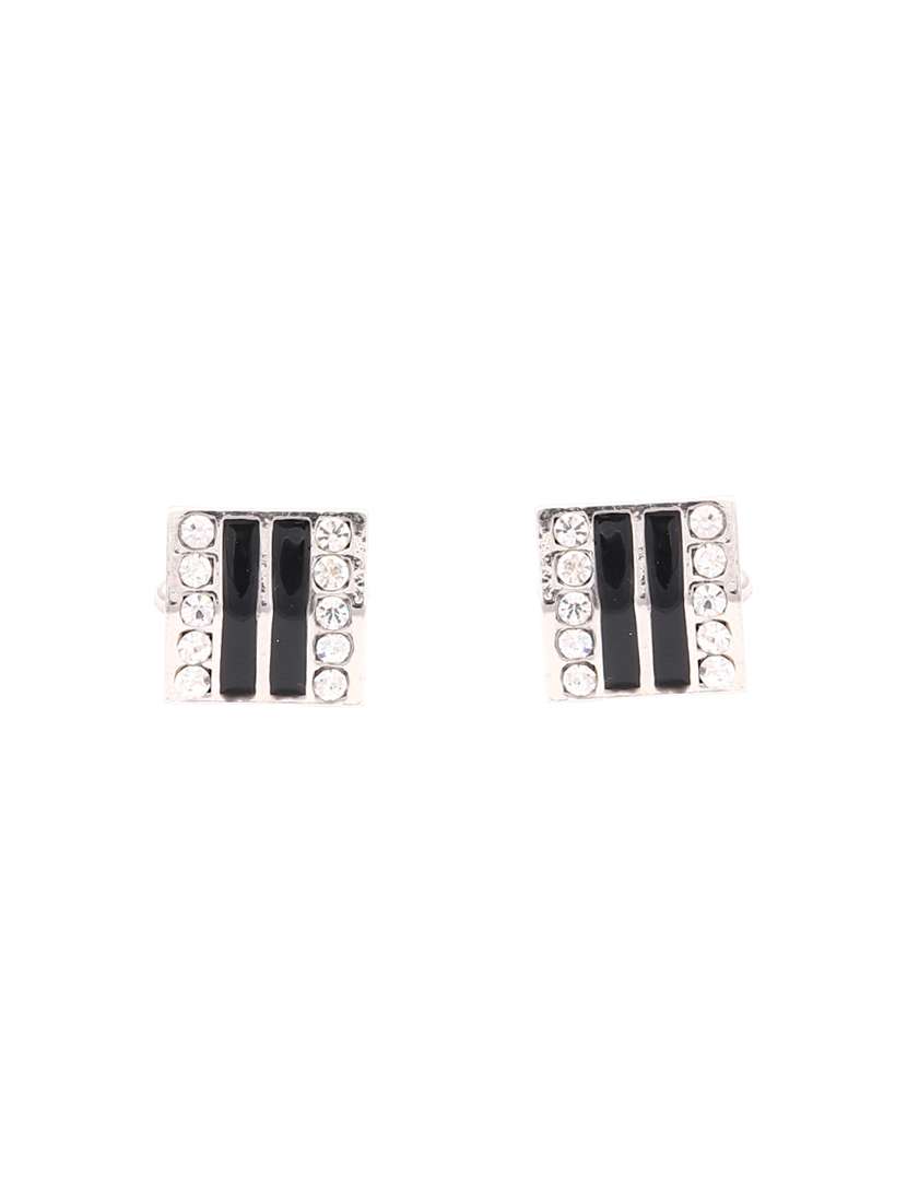 silver metal cufflink