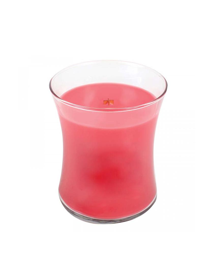 first row aromatic fables 10oz temple mogra fragrance soy wax pink color wood wick glass jar candle - 14815723 - Standard Image - 1