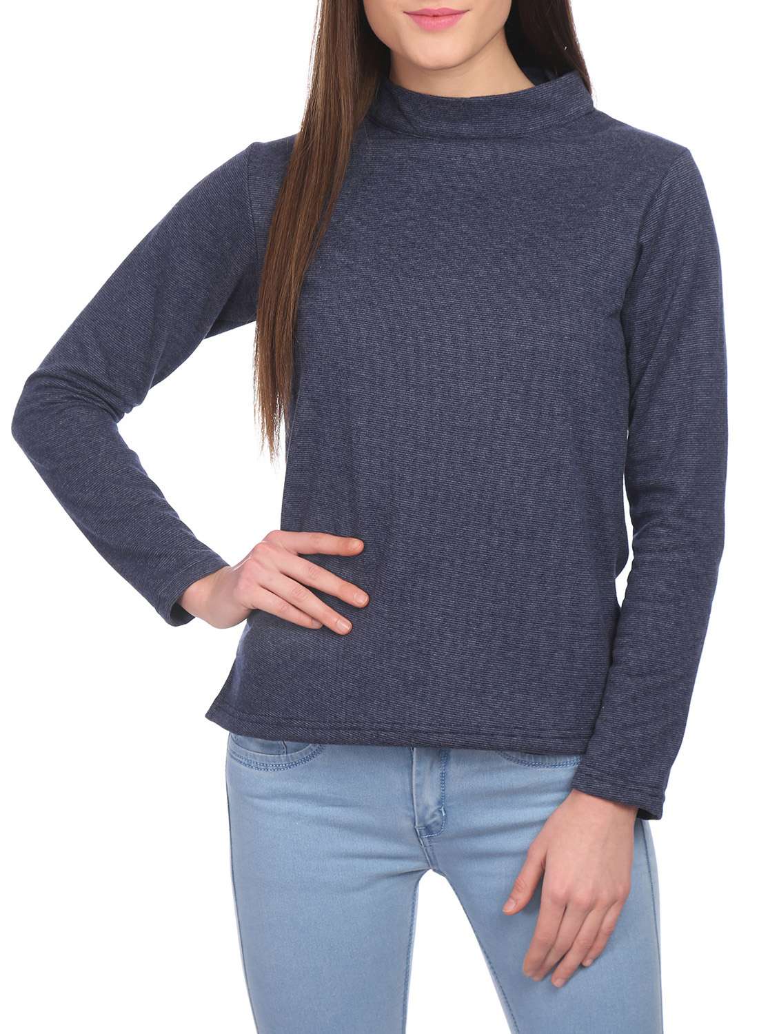 blue cotton pullover
