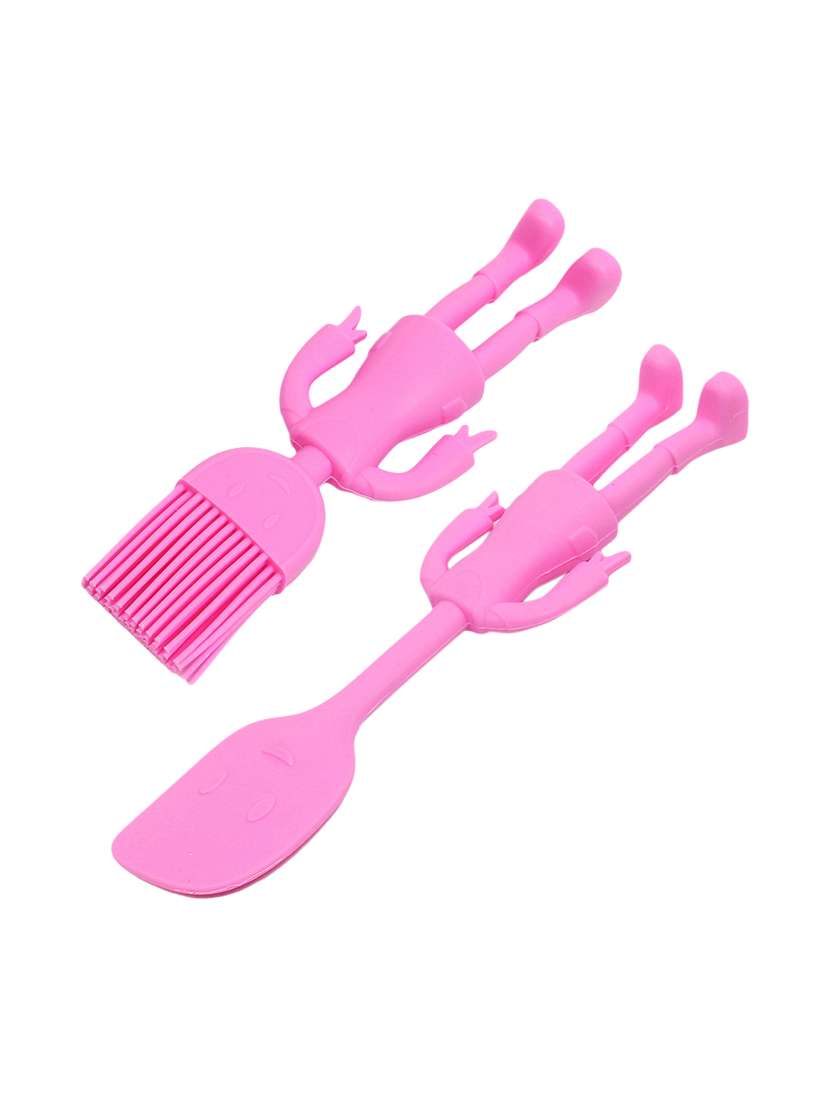 human cartoon shape pink spatula & basting brush - 14818041 -  Standard Image - 1