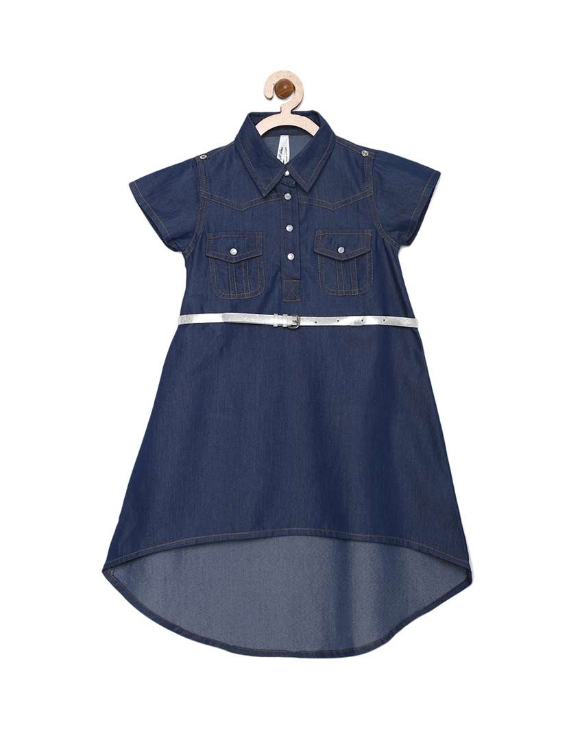 girls collared short sleeves frock