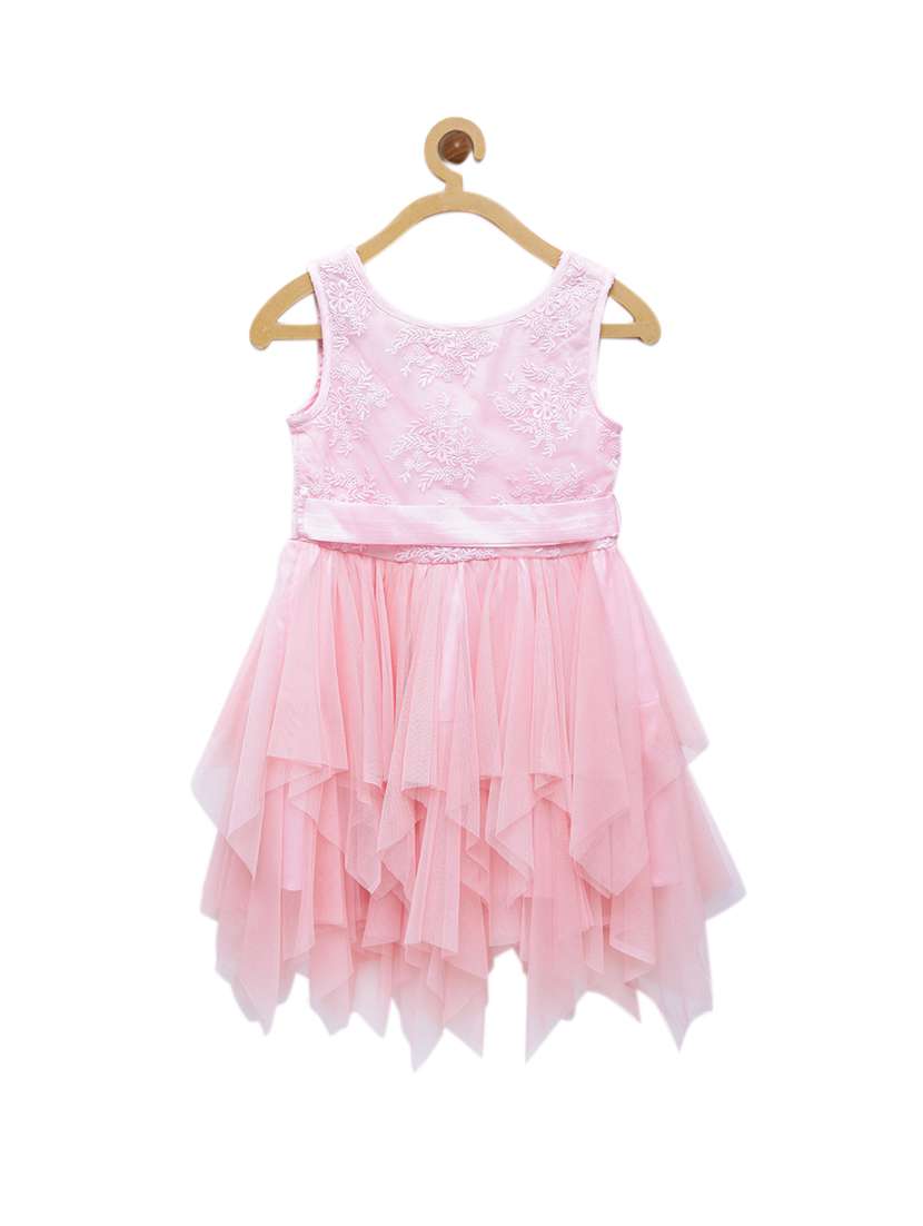 girls round neck sleeveless frock