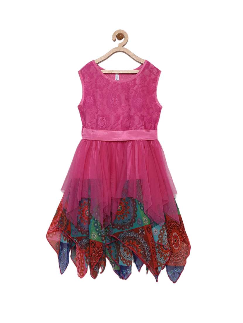 girls round neck sleeveless frock - 14842327 - Zoom Image - 0