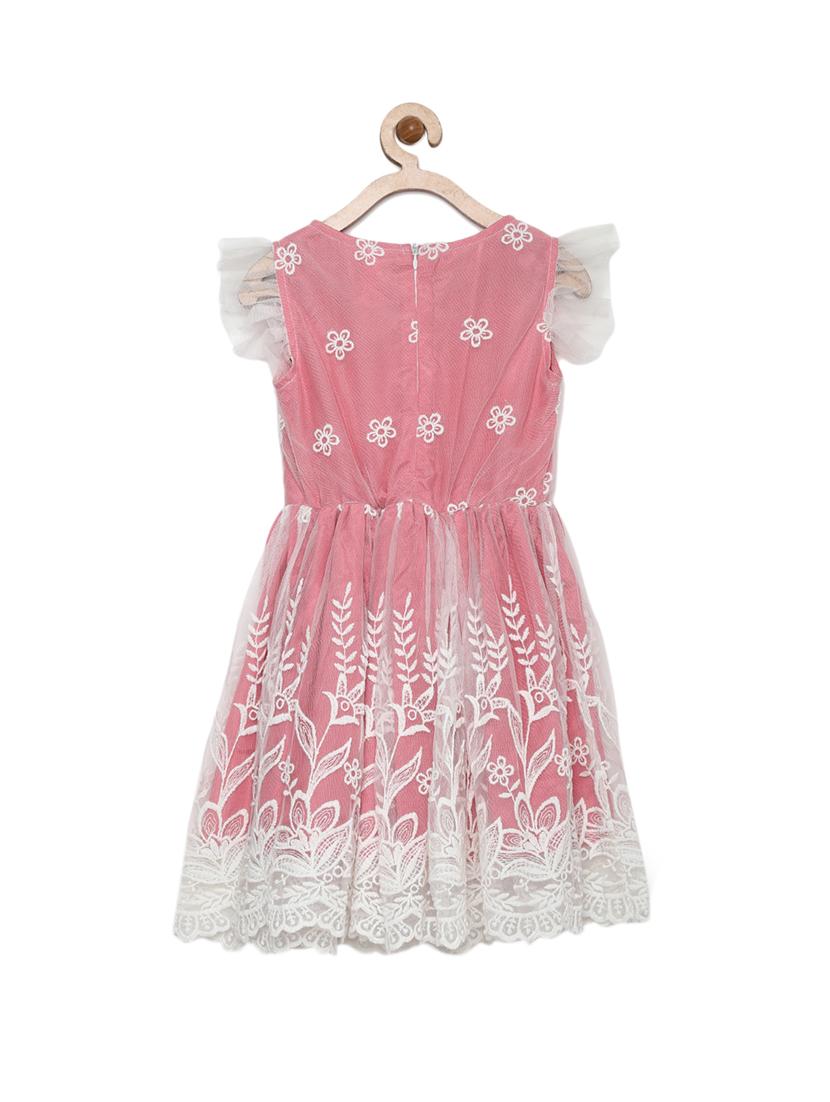 girls round neck short sleeves frock - 14842339 - Standard Image - 1