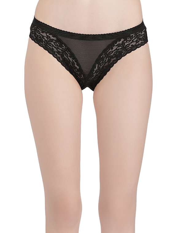 black sheer bikini panty