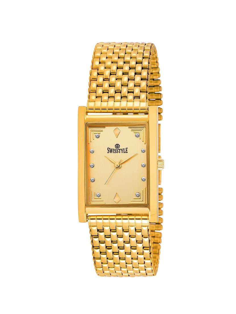 swisstyle golden watch for men