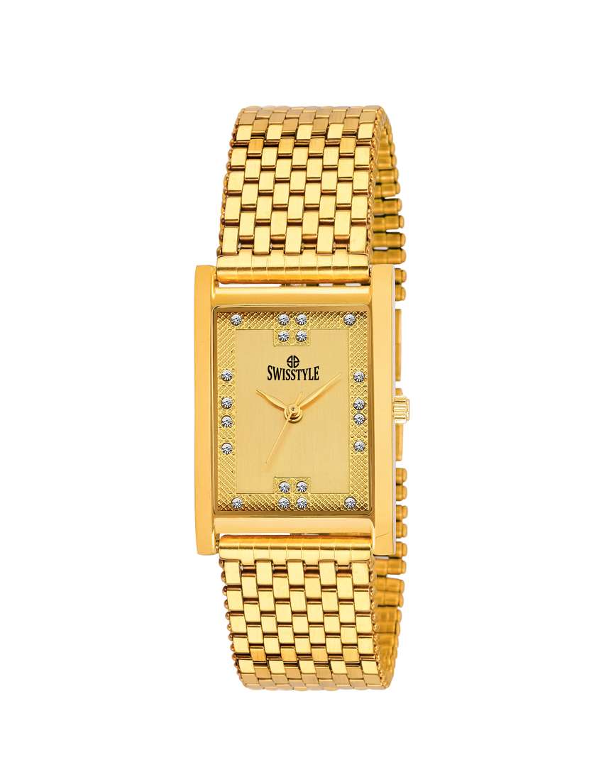 swisstyle golden watch for men