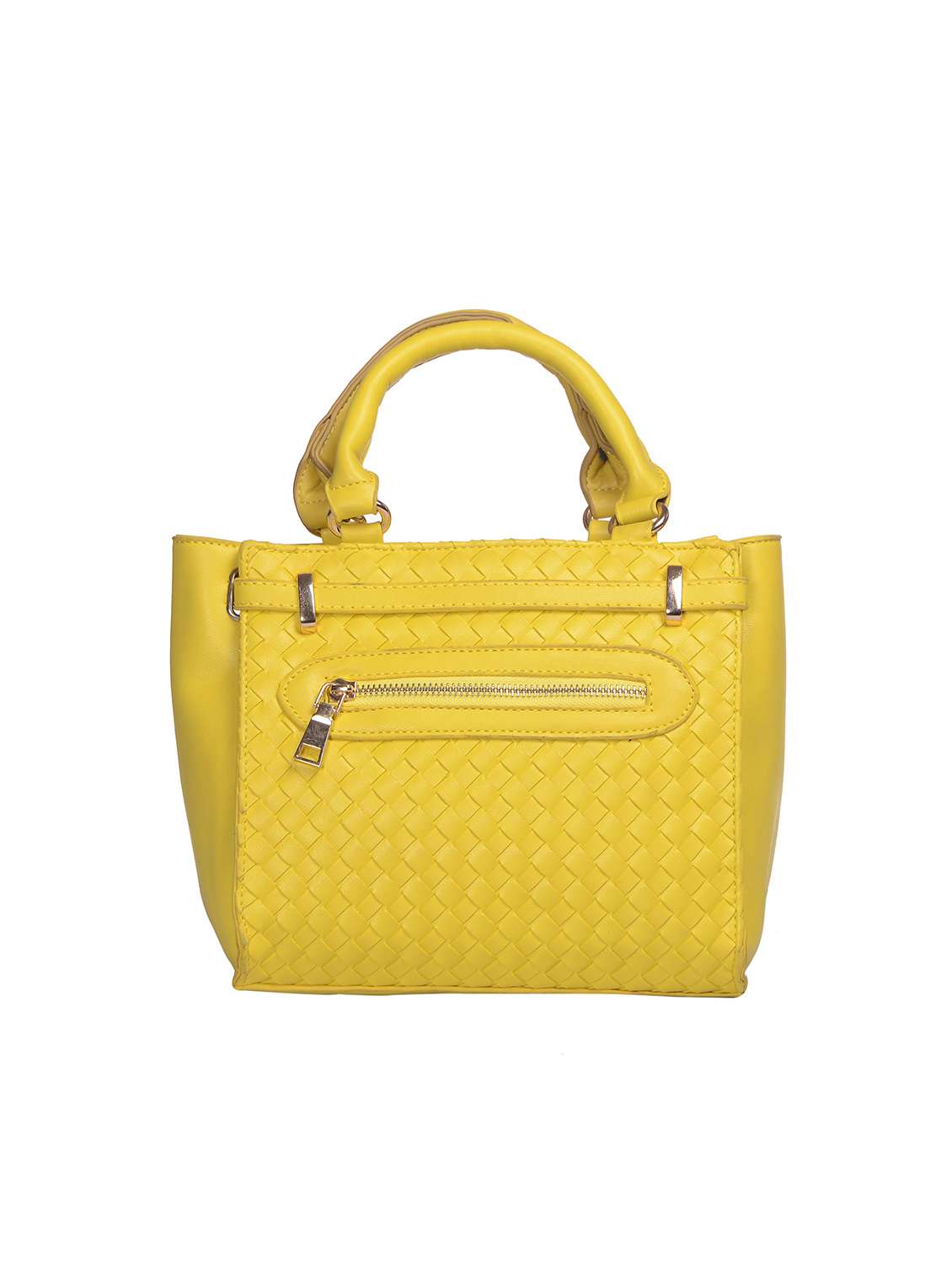 yellow leatherette  regular handbag - 14848771 -  Standard Image - 1
