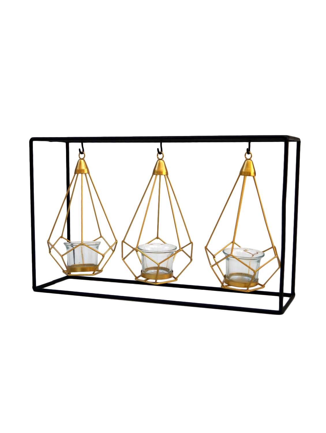 metal candle holder with waxcandle