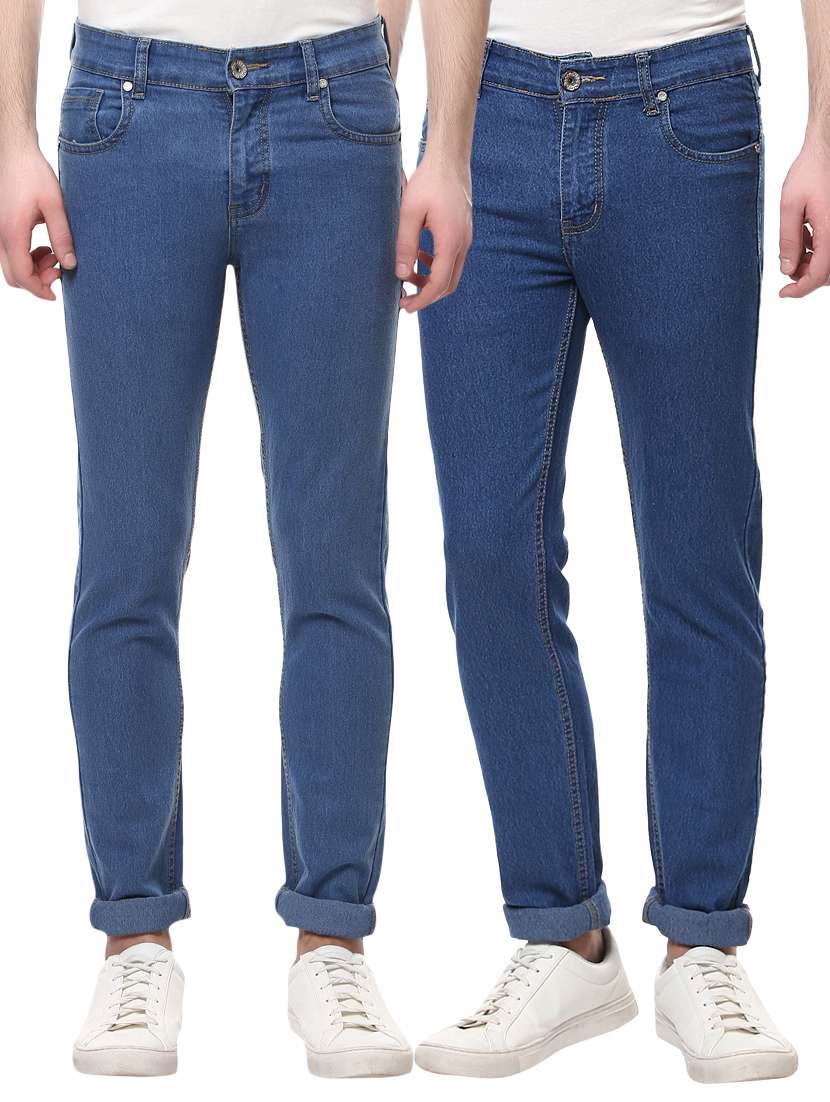 multi colored denim jeans