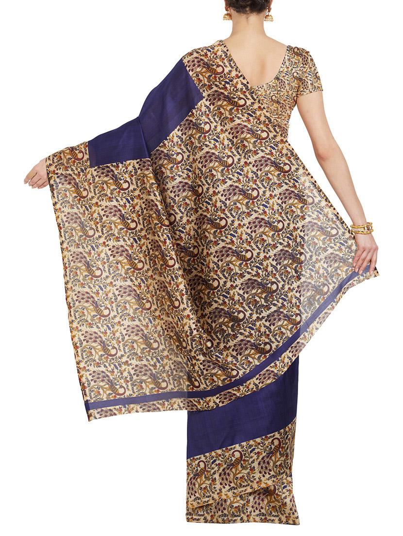 conversational bordered saree with blouse - 14853595 - Standard Image - 1