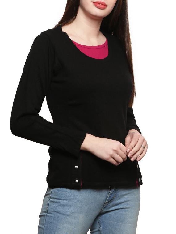 black woolen pullover - 14855557 -  Standard Image - 1