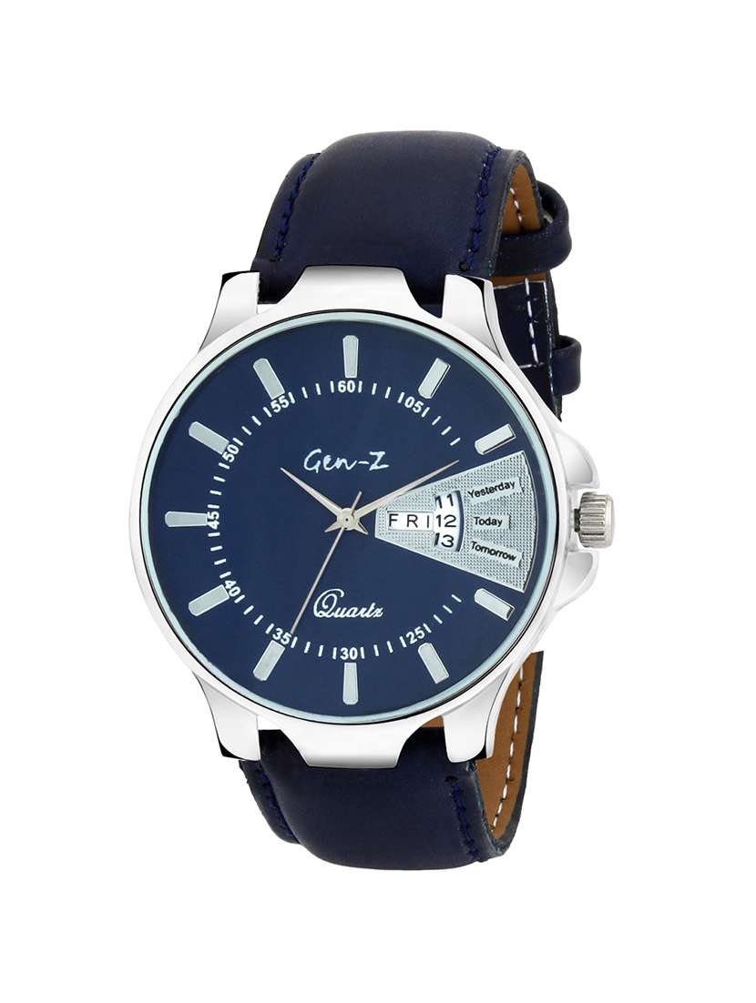 gen-z regal blue day and date watch