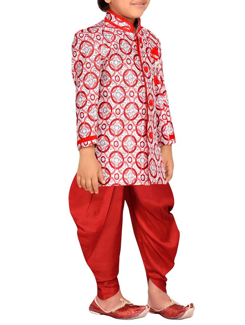 red jute kurta set - 14861905 -  Standard Image - 1