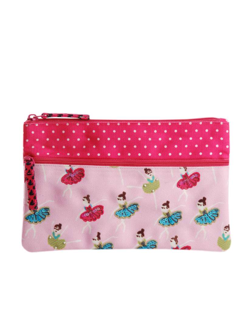 pink canvas regular pouch