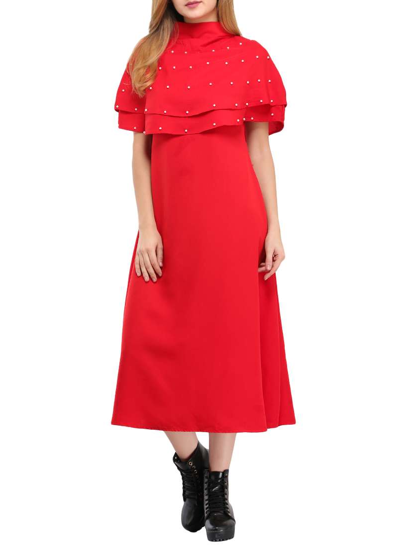 a-line embellished dress