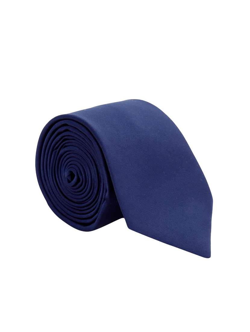 navy blue satin tie