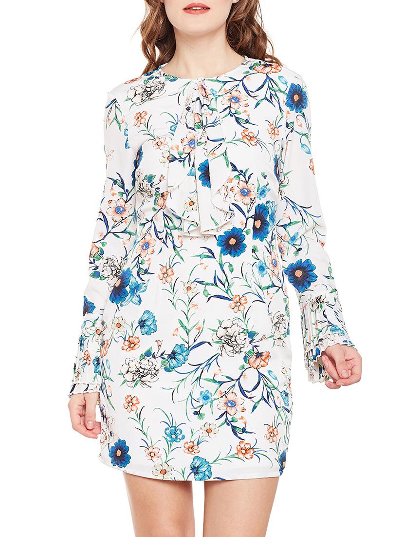 white printed sheath dress - 14867920 - Standard Image - 1