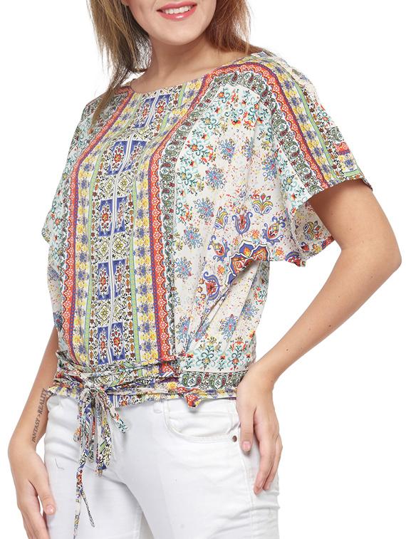 criss cross lace up hem top - 14868030 -  Standard Image - 1