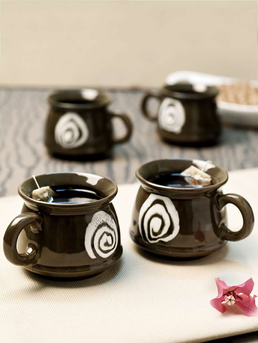 hand crafted stoneware coffee mug set(set of 6)