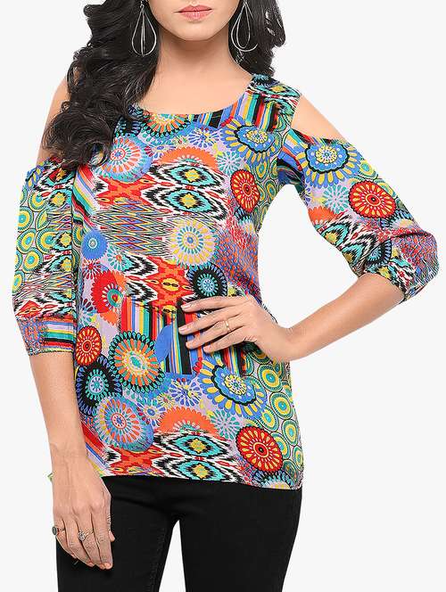 women's peplum round neck top - 14869707 -  Standard Image - 0