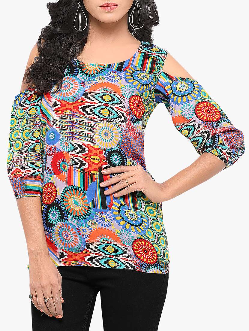 women's peplum round neck top