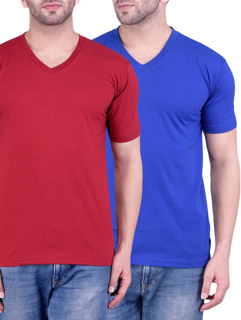 multi colored cotton combos t-shirt (set of 2)