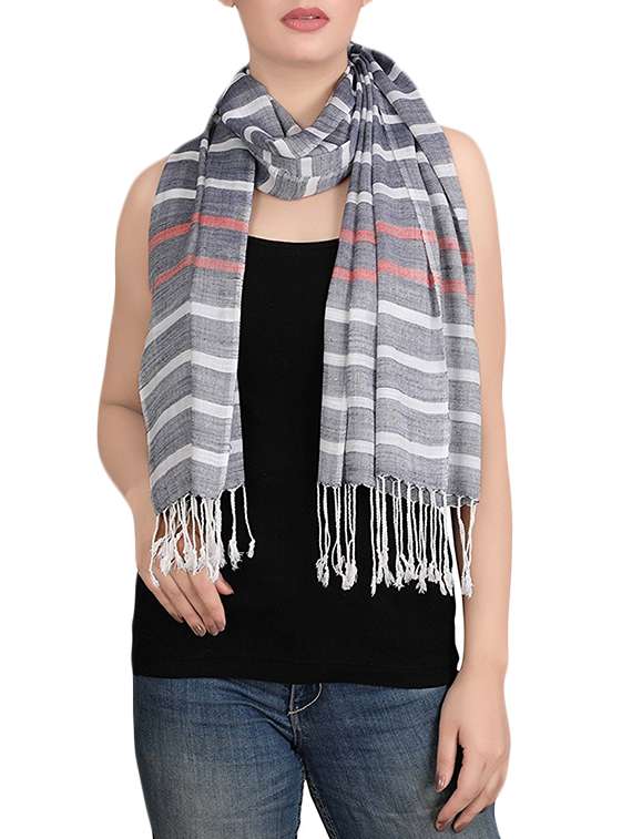 grey viscose scarf