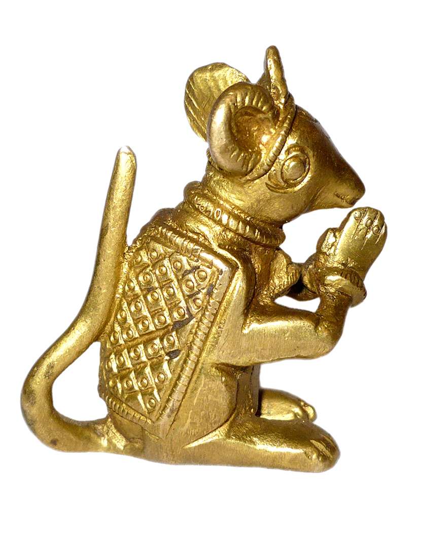 unique brass statue of rat handicrafts product