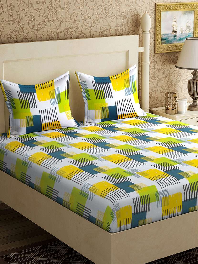 cotton  double bedsheet with 2 pillow covers