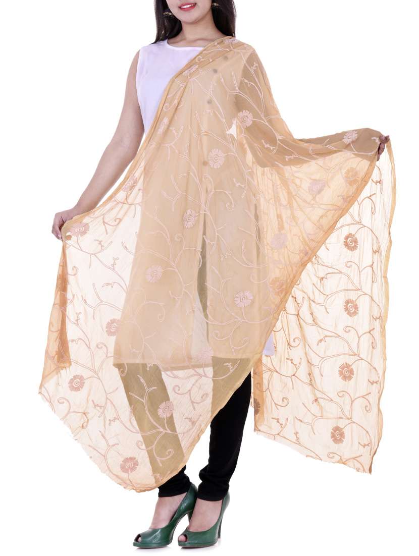 yellow chiffon dupatta - 14876832 - Zoom Image - 0