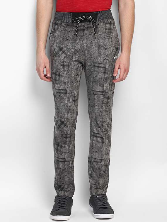 grey cotton  ankle length track pant